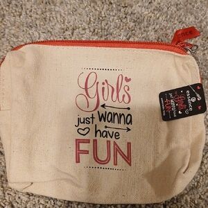 Essence Canvas Pouch with Pink Print